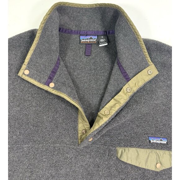 Vintage Patagonia Mens Synchilla Snap-T Pullover Size XL Made In USA 90s Gray - Picture 4 of 13